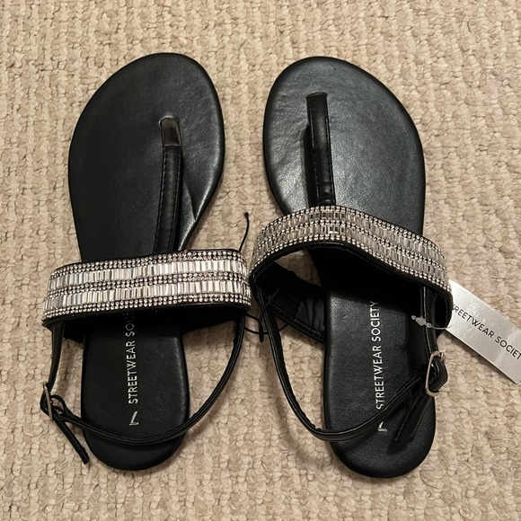 Women's Sandals Collection- Black, Brown, White Sizes 7-7.5 - Picture 8 of 8